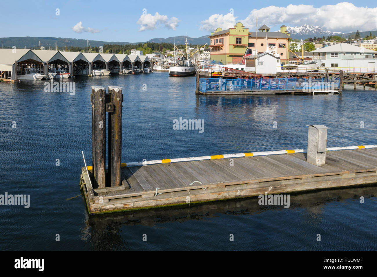 Le port de Port Alberni, sur l'île de Vancouver, Colombie-Britannique, Canada Banque D'Images