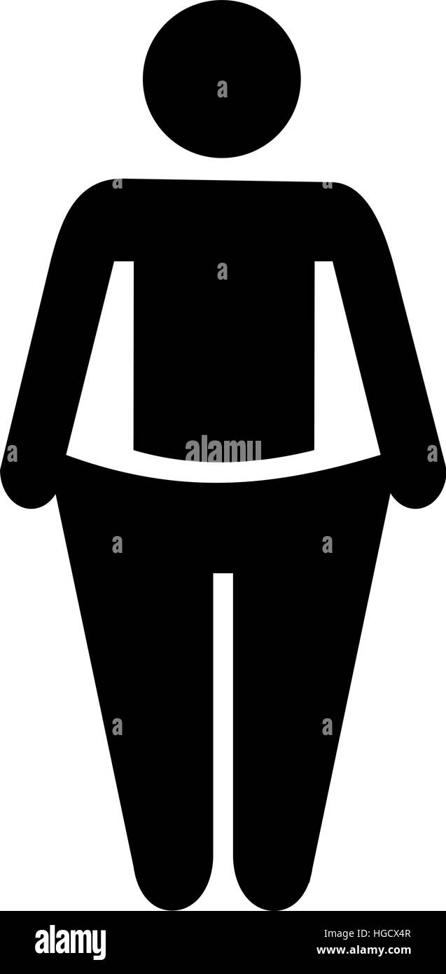 Perdre du poids - l'icône d'une presse à pantalons trop gros Illustration de Vecteur