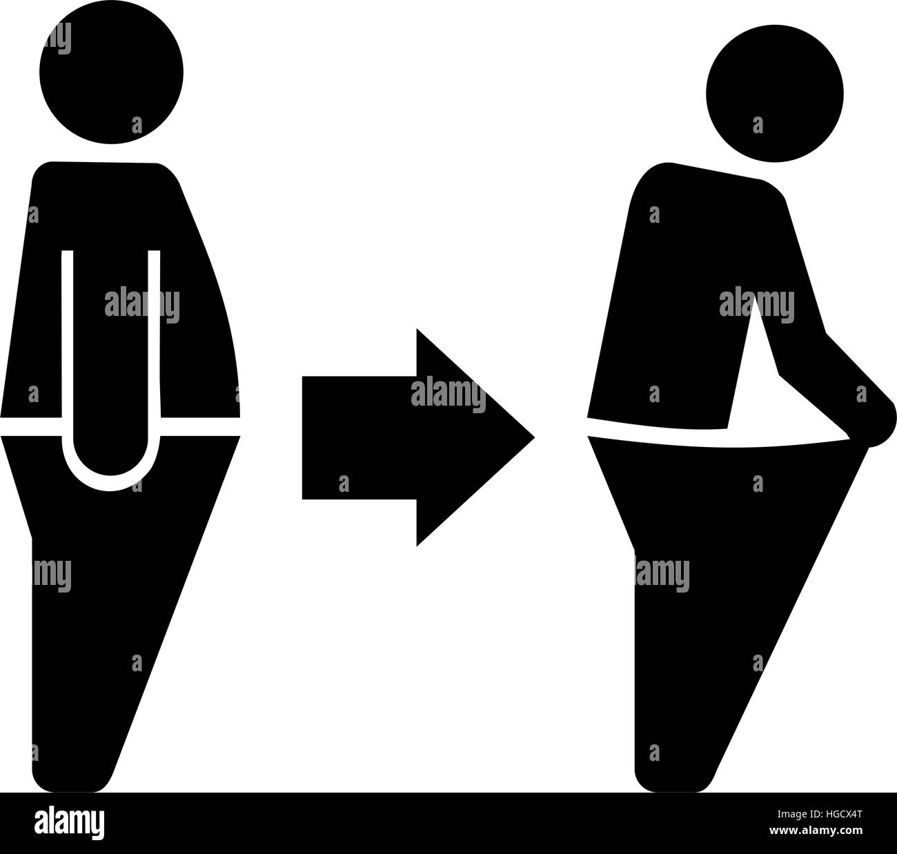Perdre du poids régime alimentaire. Des matières grasses à slim. Illustration de Vecteur