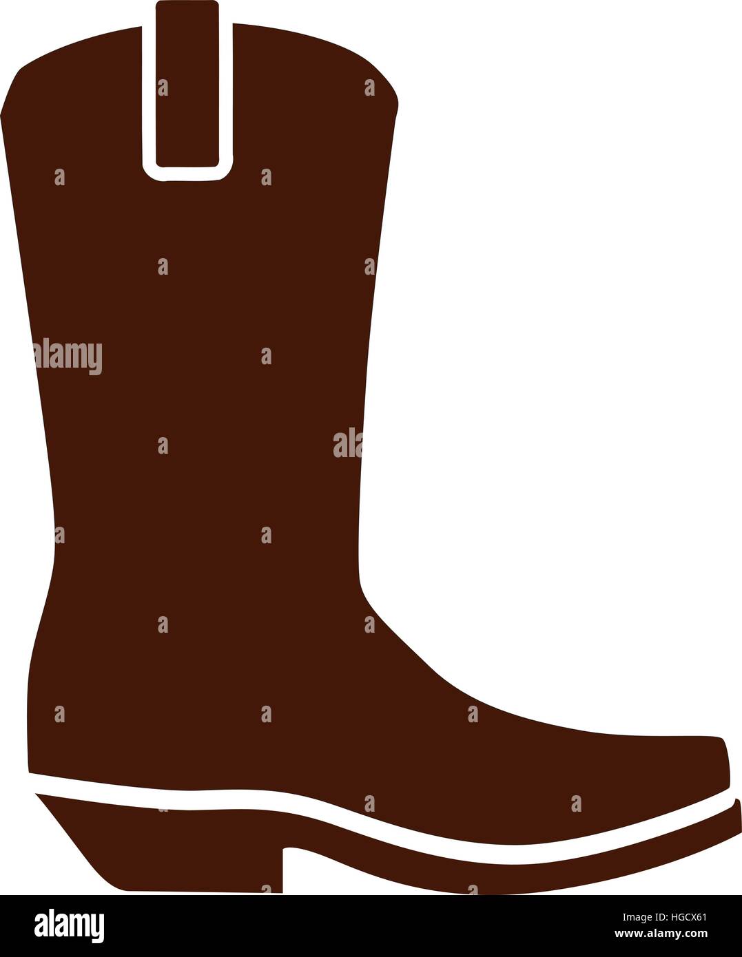 Chaussures bottes de cow-boy de l'Ouest Illustration de Vecteur