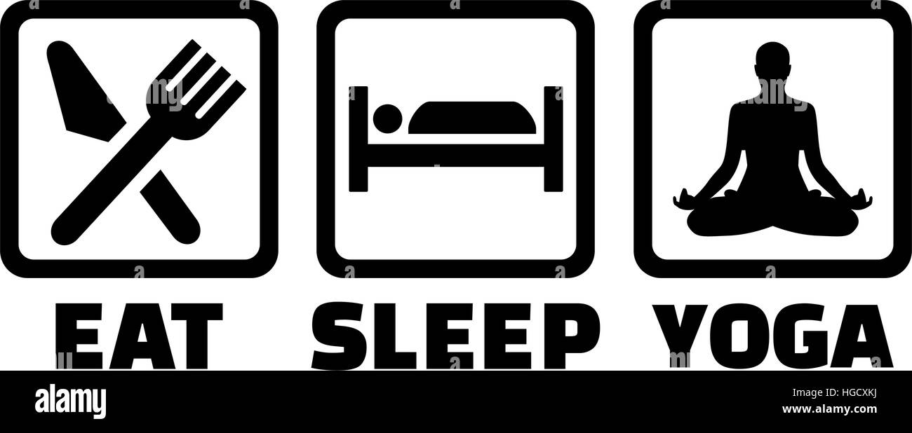 Manger, dormir et faire du yoga Illustration de Vecteur