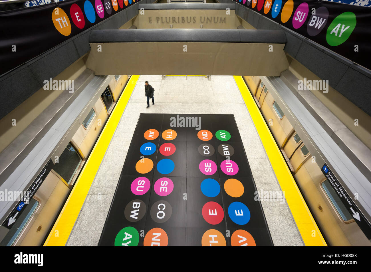 La station de métro de la 2e Avenue à New York City Banque D'Images