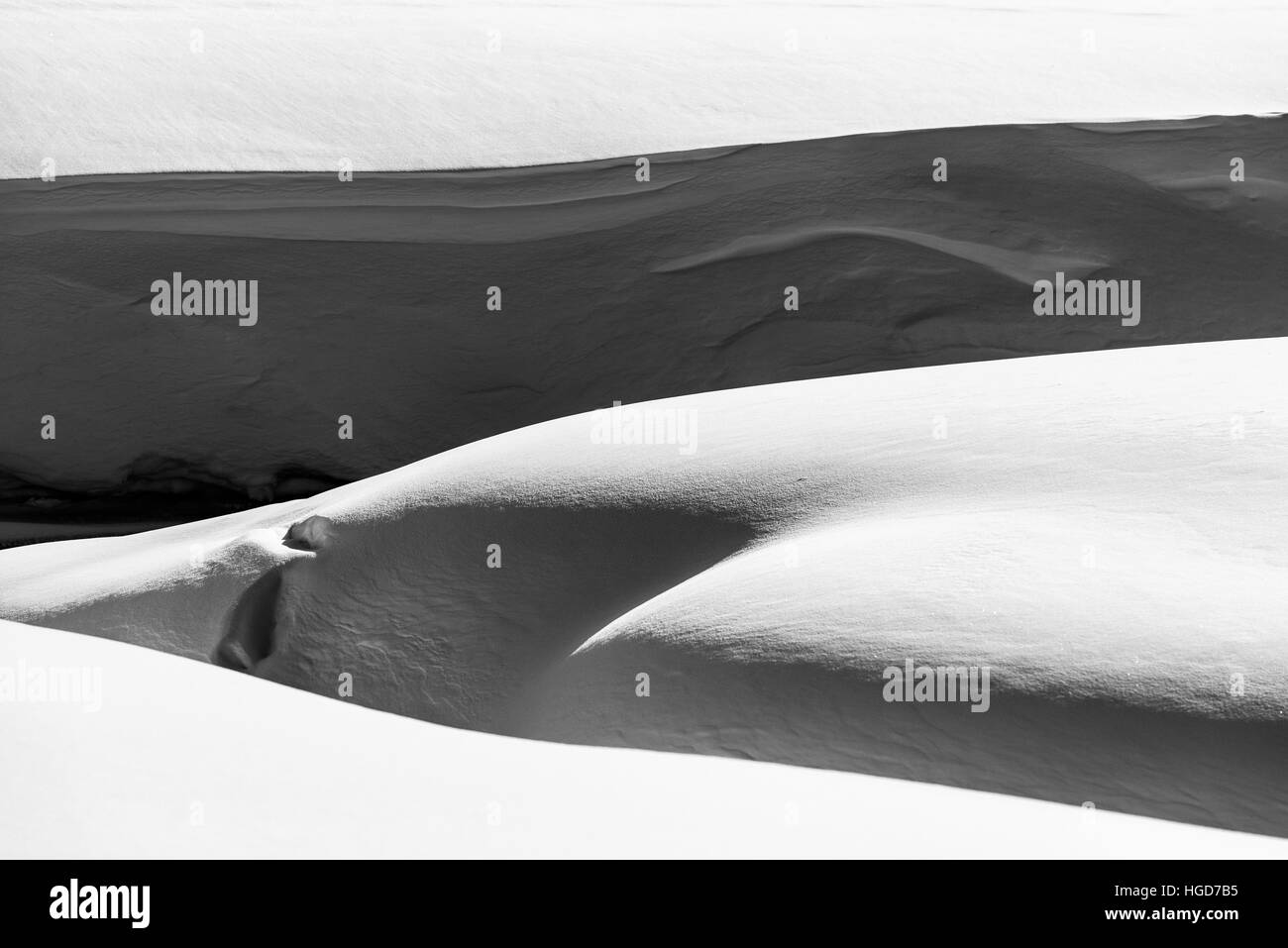 Le cours supérieur de la rivière Wallowa en hiver, les montagnes Wallowa, Oregon. Banque D'Images