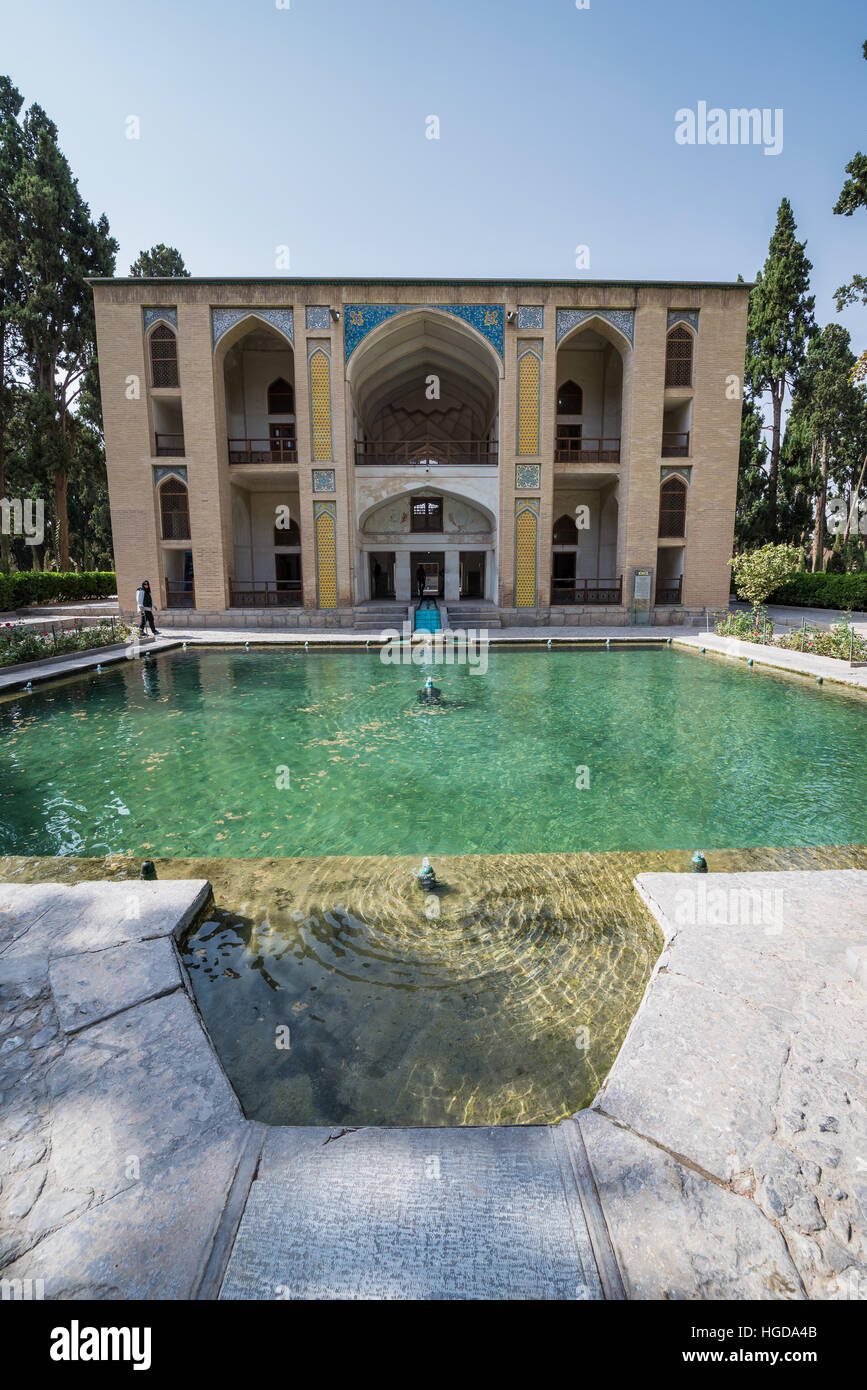 Cour du plus ancien jardin persan subsistant dans l'Iran a appelé Fin (Jardin Bagh-e Fin), situé dans la ville de Kashan Banque D'Images
