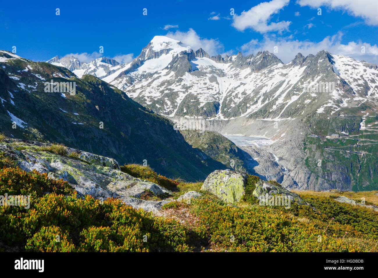 Galenstock - 3586 ms, glacier du Rhône, Suisse Banque D'Images