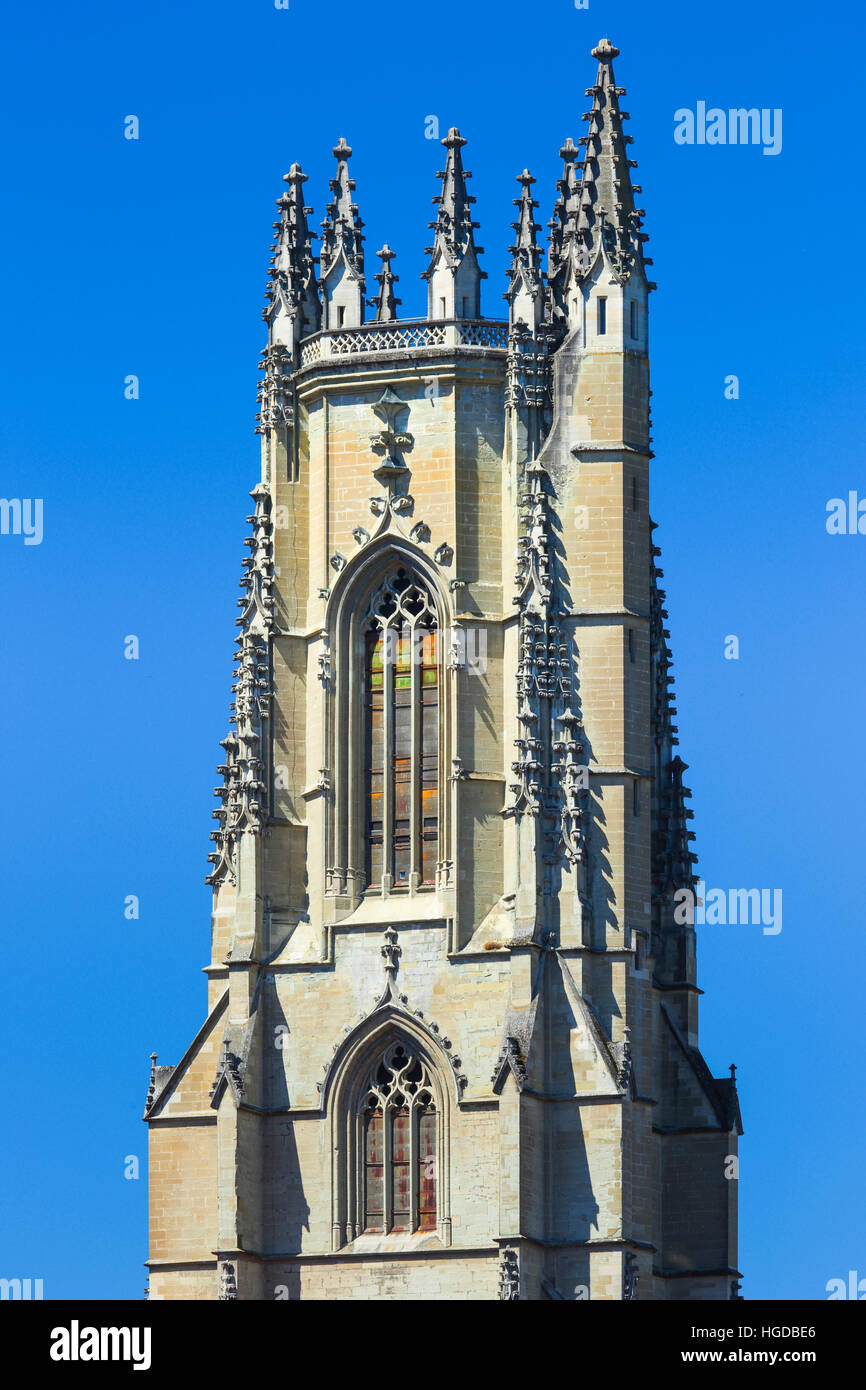 Cathédrale St Nikolaus dans FribourgSwitzerland Banque D'Images