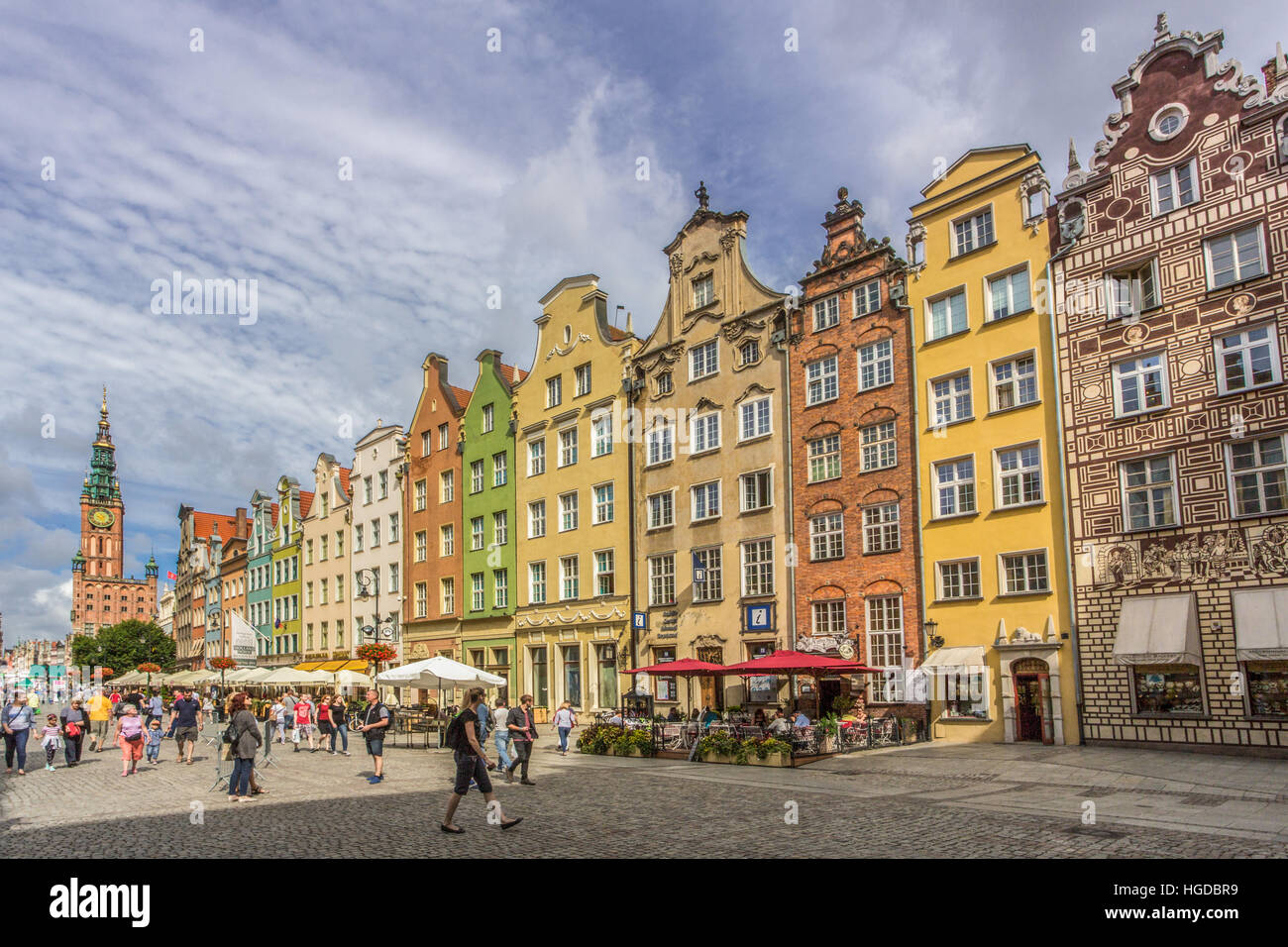 Place du marché depuis longtemps dans la ville de Gdansk Banque D'Images