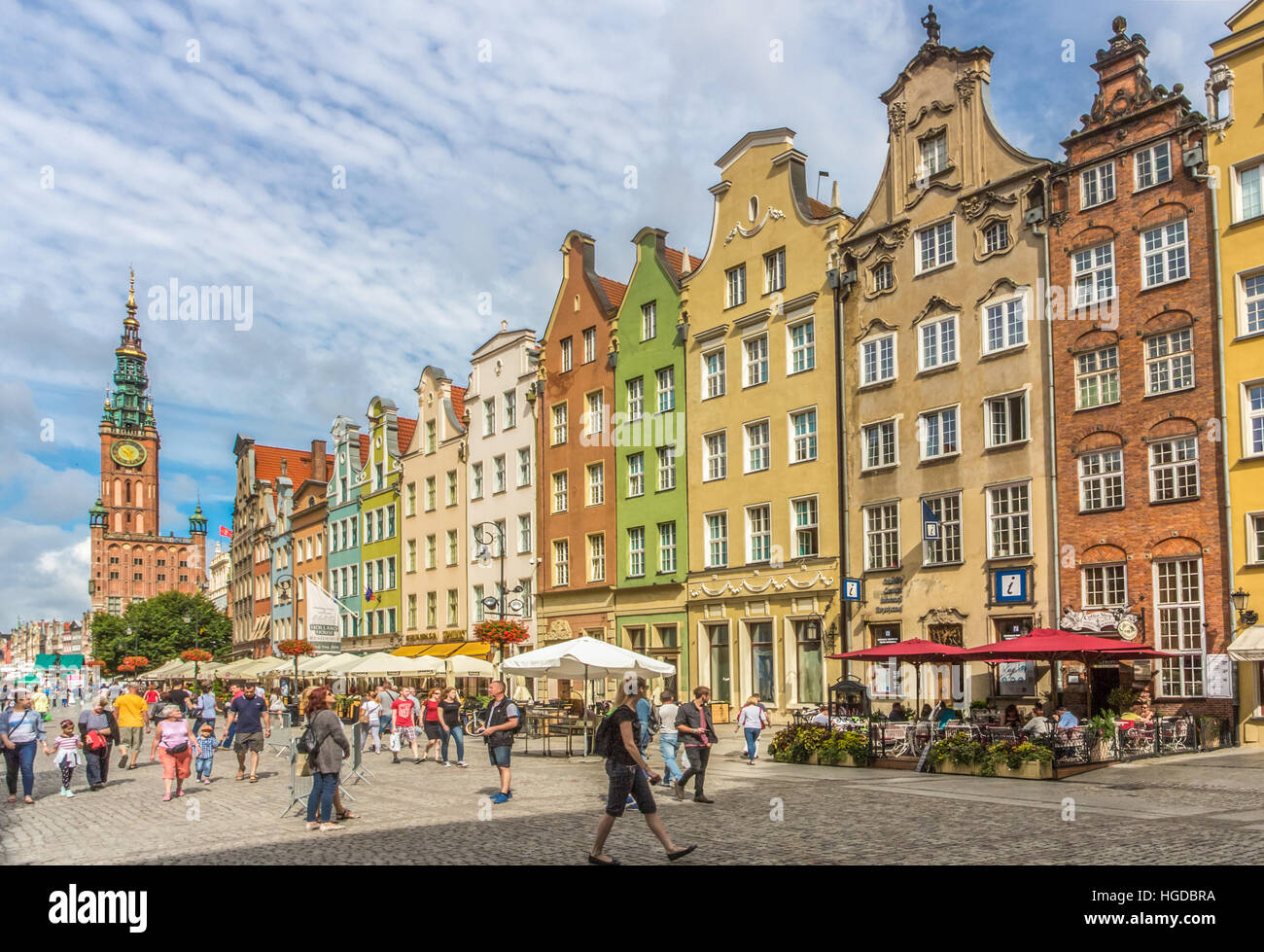 Place du marché depuis longtemps dans la ville de Gdansk Banque D'Images