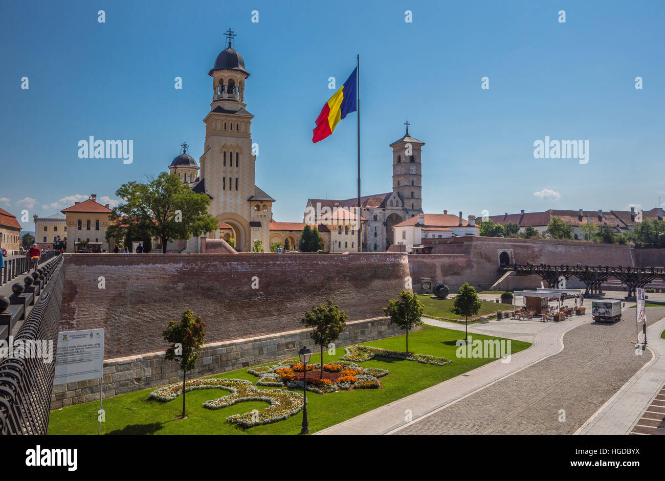 Roumanie, Alba Julia Ville, Alba Julia Citadelle, Reintregirii Neamului Cathédrale Banque D'Images