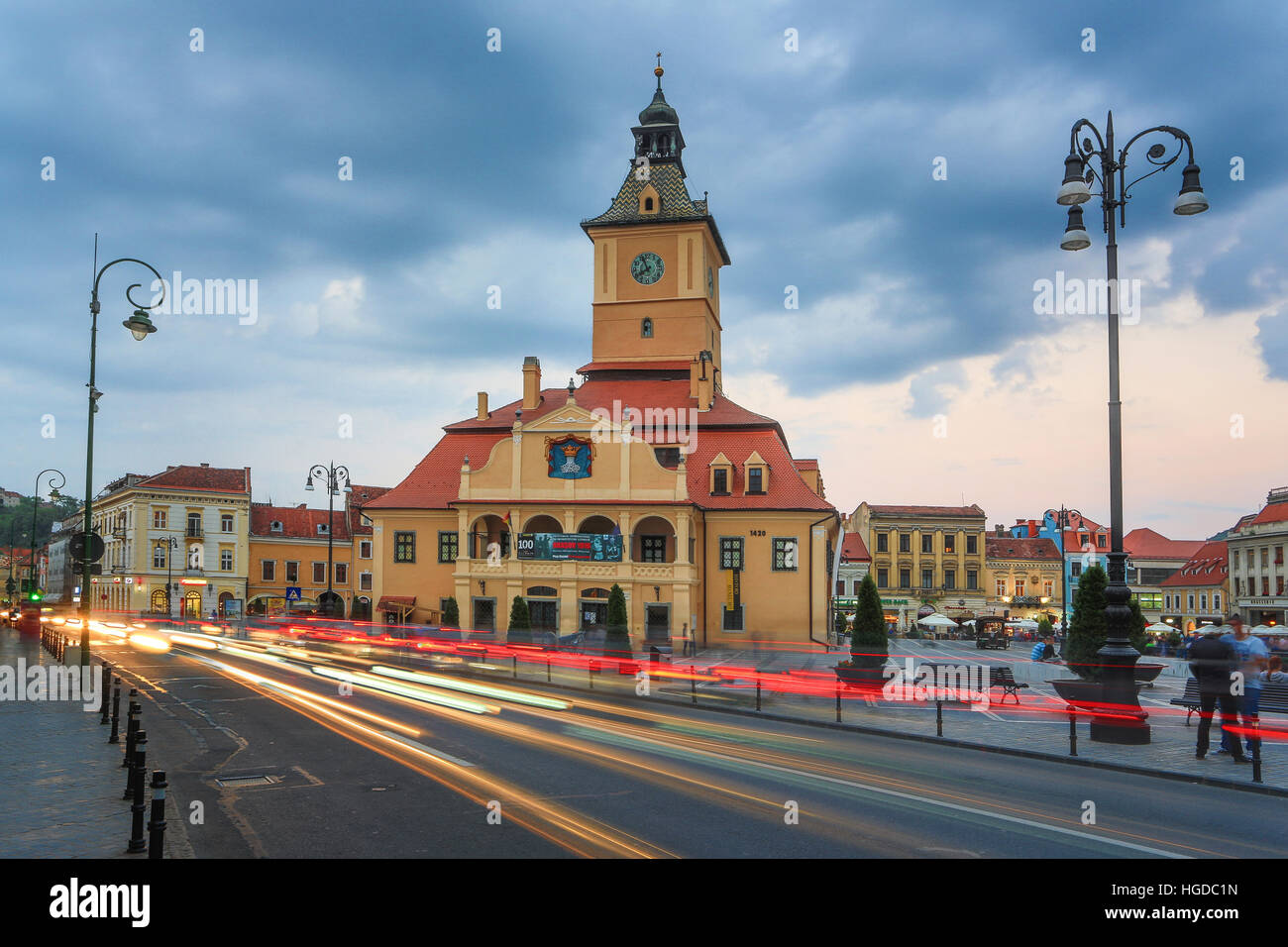 La Roumanie, la Transylvanie, la Ville Brasow, la place Sfatului, Ancien hôtel de ville Banque D'Images