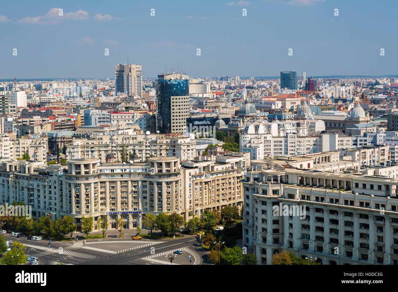Roumanie, Bucarest, le centre-ville de bâtiment du Parlement européen Banque D'Images
