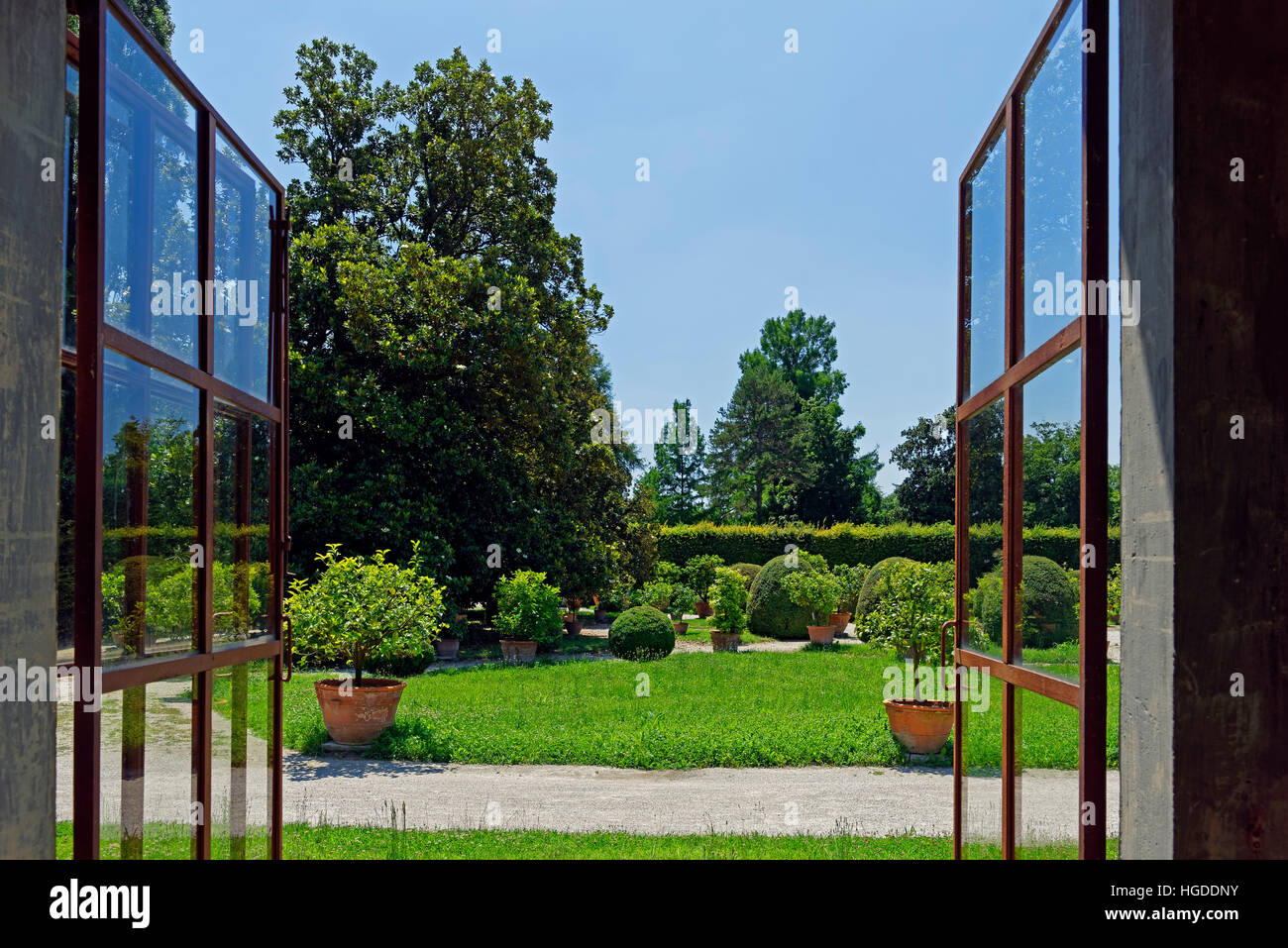 Museo Nazionale di Villa Pisani, parc, orangerie, oranges, tropical house, Banque D'Images