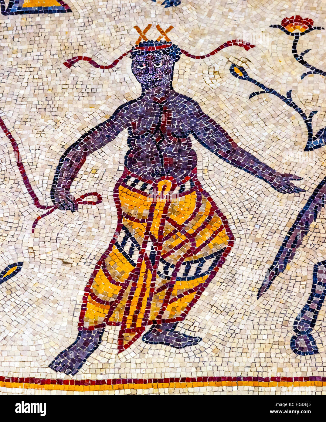 6e siècle ancienne mosaïque de personnes de l