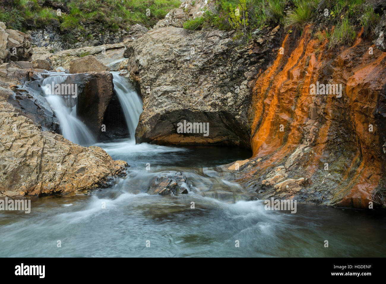 L'archipel des Hébrides, Ecosse, île de Skye, piscines de fées Banque D'Images