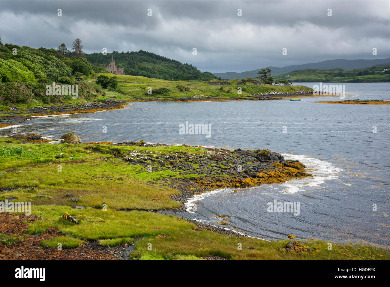 L'archipel des Hébrides, Ecosse, île de Skye, le château de Dunvegan Banque D'Images