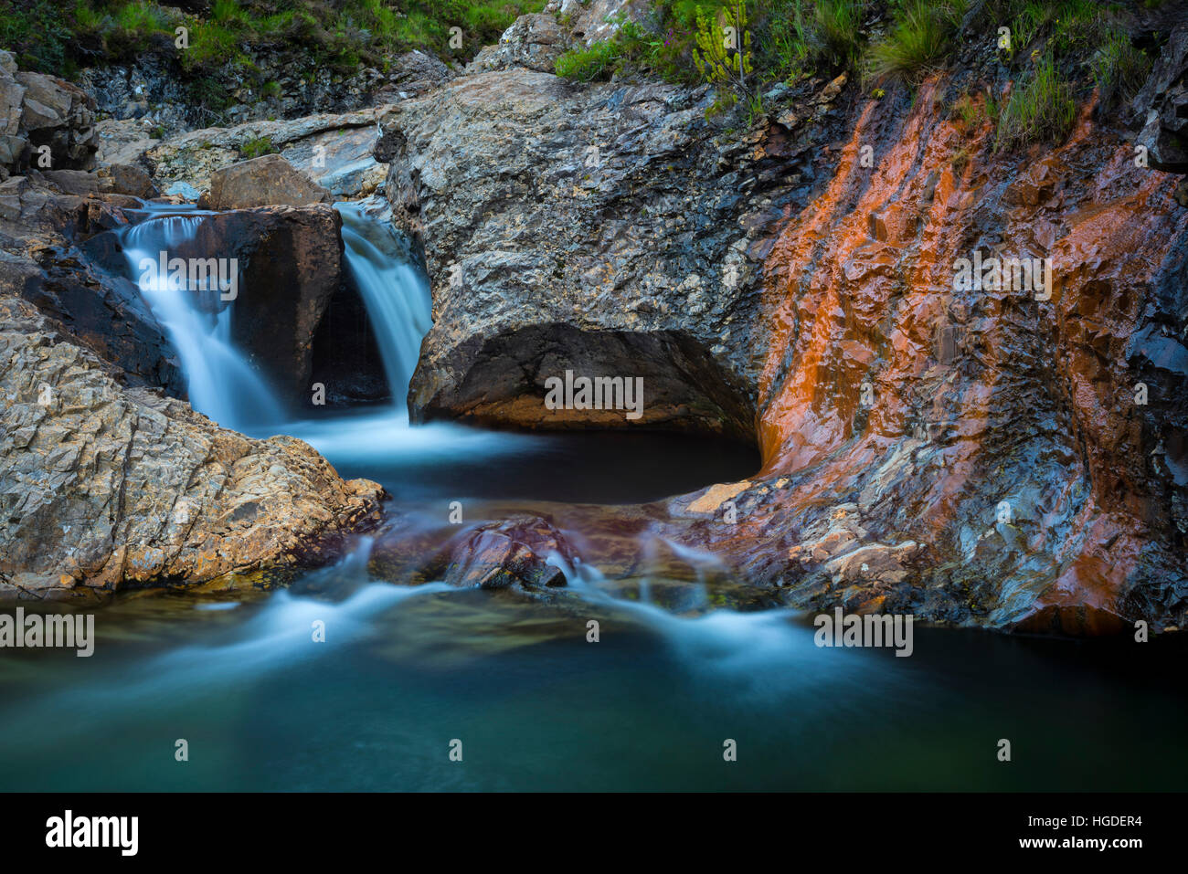 L'archipel des Hébrides, Ecosse, île de Skye, piscines de fées Banque D'Images