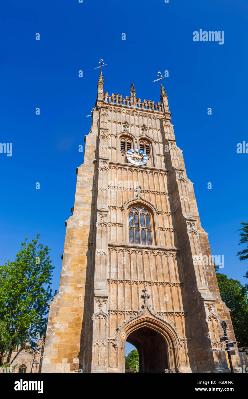 L'Angleterre, Worcestershire, Cotswolds, Evesham, Evesham Abbey, Clocher de l'abbaye Banque D'Images