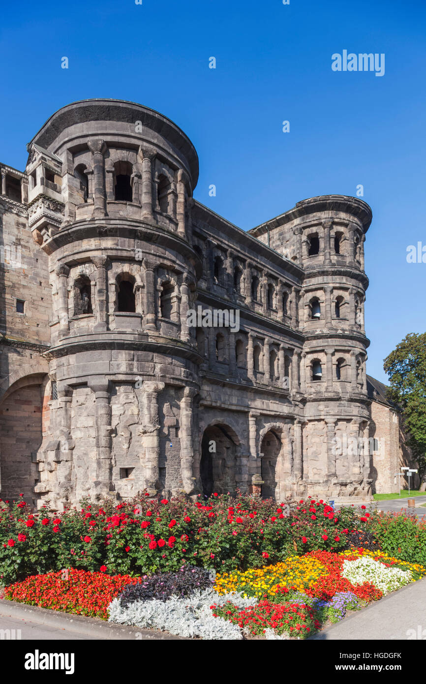 Allemagne, Rhénanie-Palatinat, de la Moselle, Trèves, Porta Nigra Banque D'Images