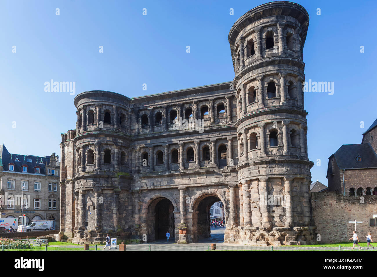 Allemagne, Rhénanie-Palatinat, de la Moselle, Trèves, Porta Nigra Banque D'Images