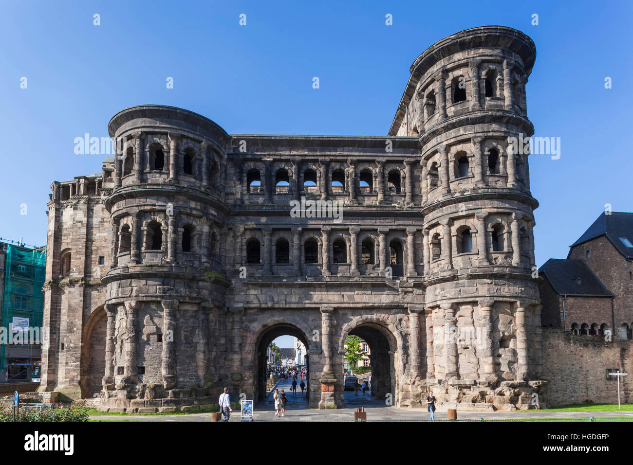 Allemagne, Rhénanie-Palatinat, de la Moselle, Trèves, Porta Nigra Banque D'Images