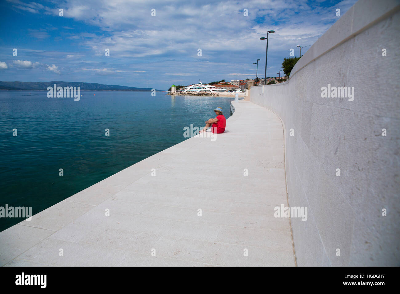 Front de mer de Bol sur l'île de Brac, Banque D'Images