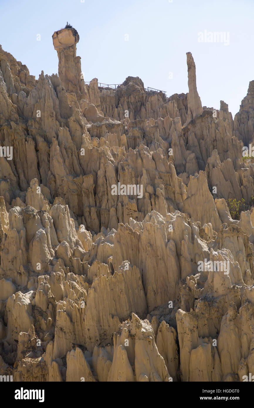La vallée de la lune, Valle de la Luna, près de La Paz, Banque D'Images