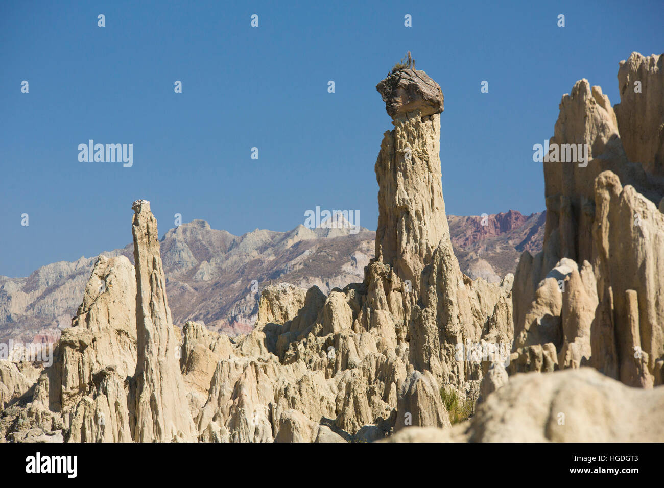 La vallée de la lune, Valle de la Luna, près de La Paz, Banque D'Images