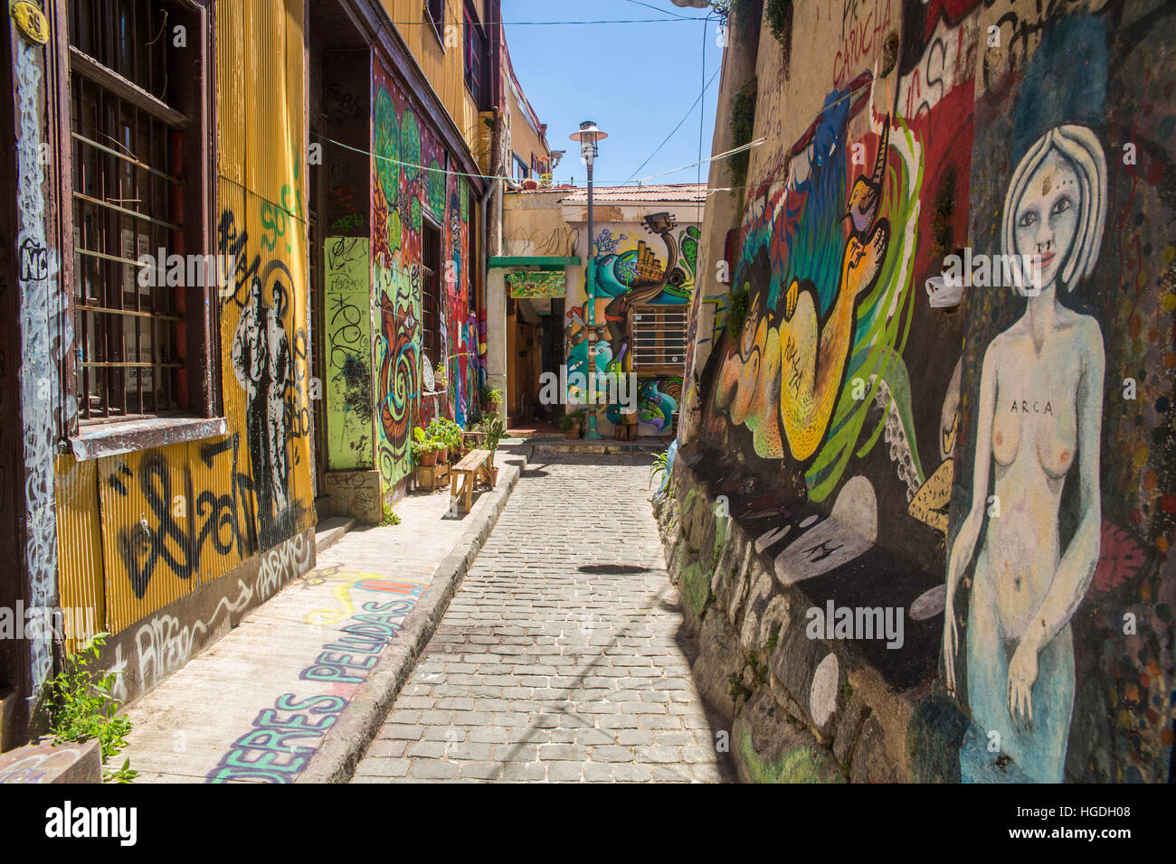 La ville de Valparaiso, Chili Banque D'Images