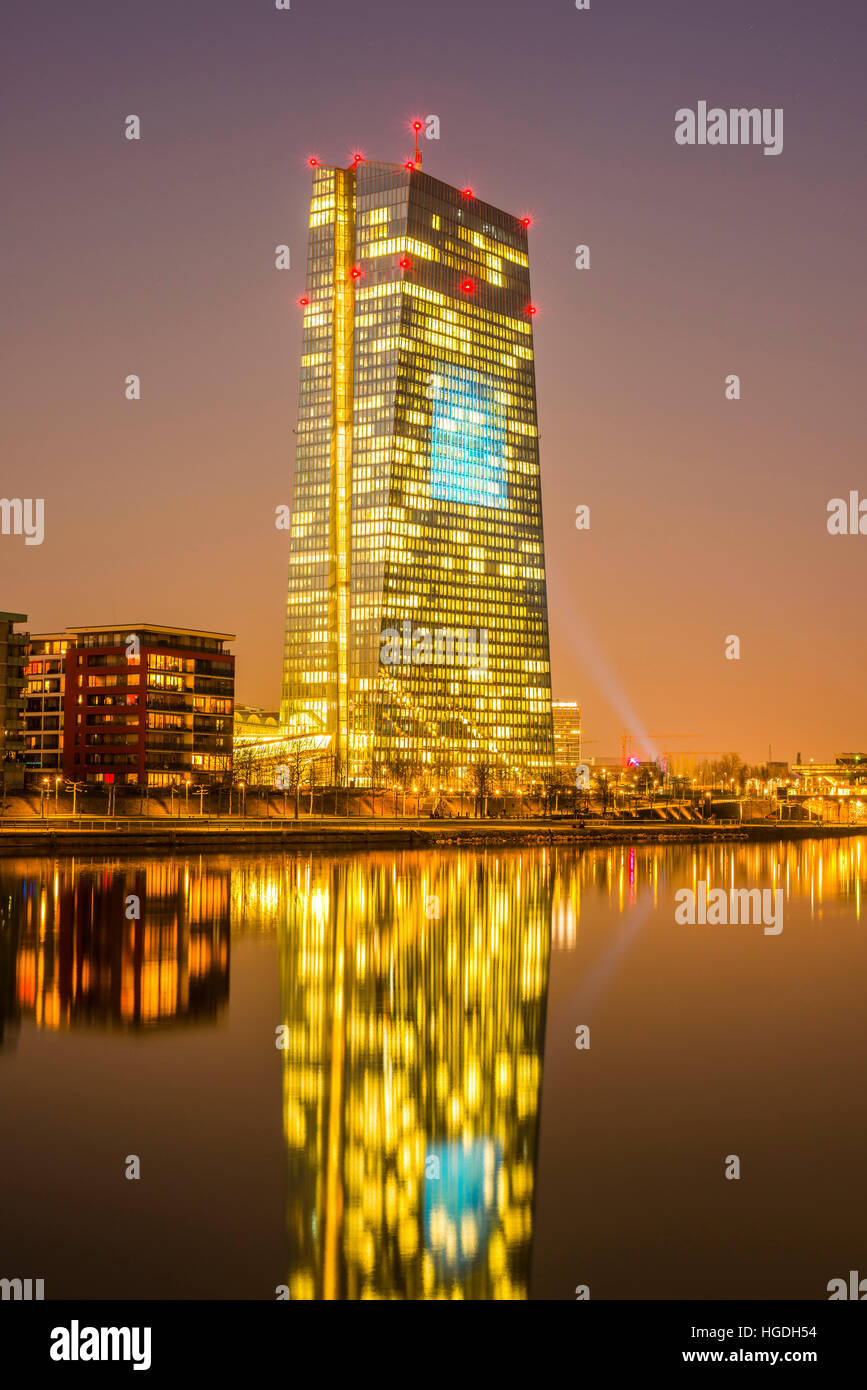 Banque centrale européenne, BCE, Francfort sur le Main, Banque D'Images