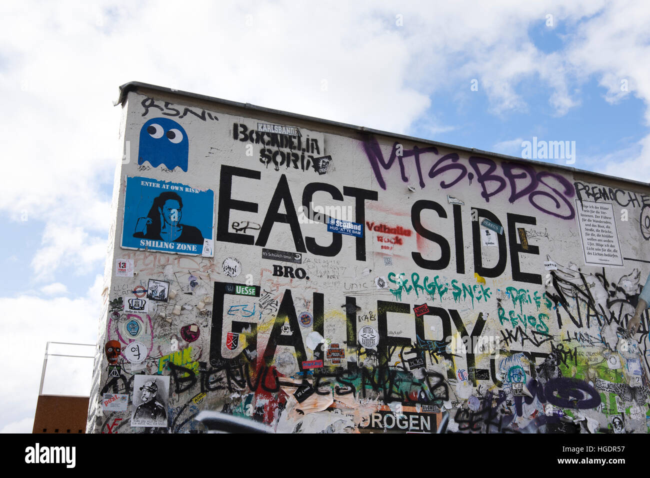 East Side Gallery à Berlin Banque D'Images