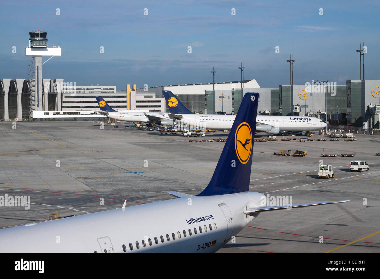 Lufthansa Airbus 321 l'aéroport de Francfort Allemagne Banque D'Images