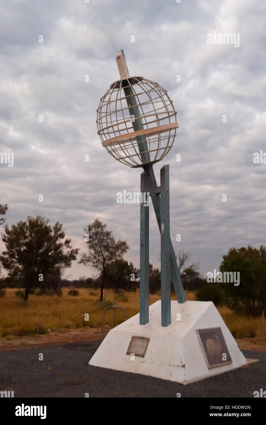 Cadran solaire de fer dans le Territoire du Nord, Australie Banque D'Images
