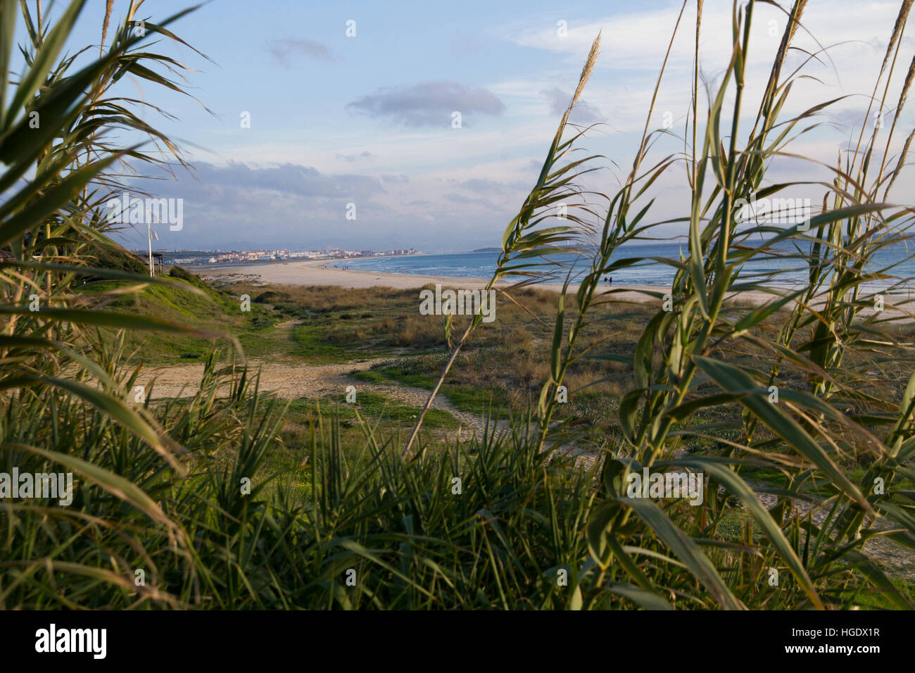 Playa de los Lances' plage mer Tarifa Andalousie Espagne seascape Banque D'Images