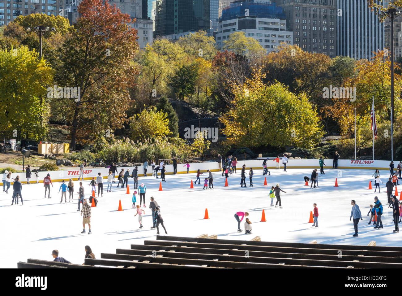 La patinoire Wollman Rink de Central Park, NYC, USA Banque D'Images
