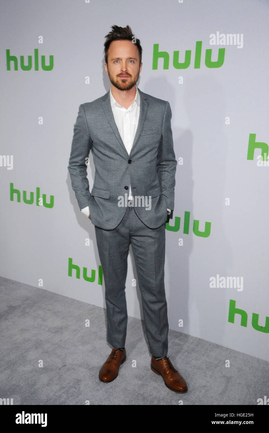 Los Angeles, USA. 07Th Jan, 2017. Aaron Paul assiste à Hulu's Winter TCA 2017 Tapis Rouge tenue à l'hôtel The Langham Huntington le 7 janvier 2017 à Los Angeles, Californie. © l'accès Photo/Alamy Live News Banque D'Images