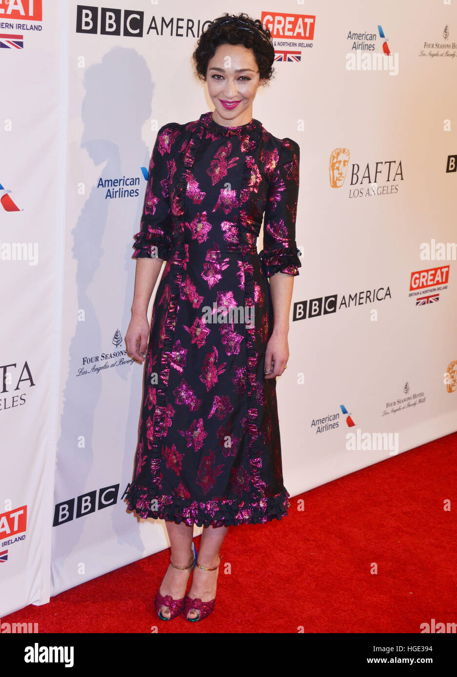 Los Angeles, USA. 07Th Jan, 2017. Ruth Negga 026 arrivant à la LA BAFTA Tea Party à l'hôtel quatre saison à Los Angeles. 7 janvier 2017 © Gamma-USA/Alamy Live News Banque D'Images