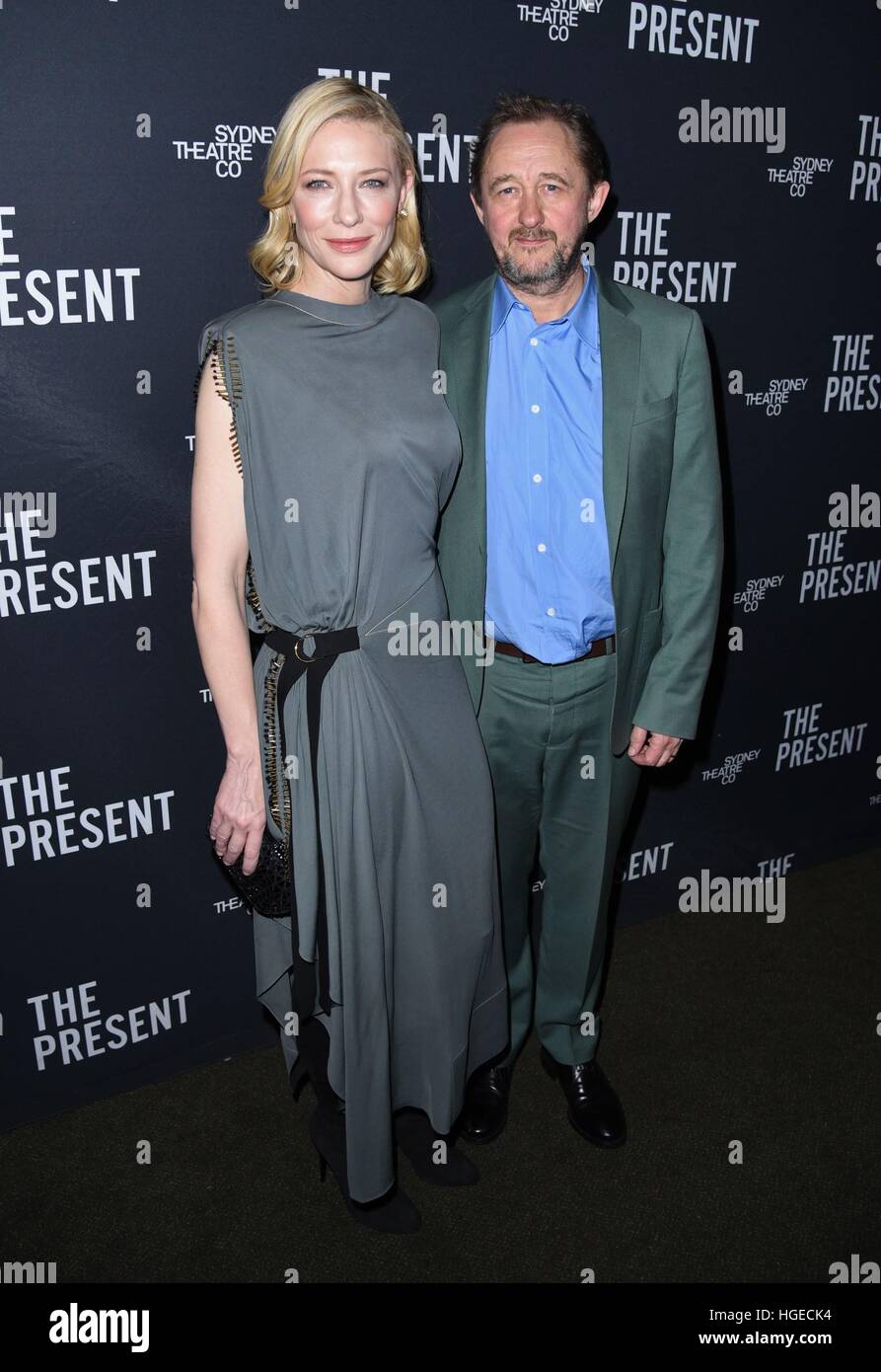 New York, NY, USA. 8 janvier, 2017. Cate Blanchett, Andrew Upton présente à l'ouverture actuelle nuit sur Broadway, l'Barrymore Theatre, New York, NY 8 Janvier, 2017. © Derek Storm/Everett Collection/Alamy Live News Banque D'Images