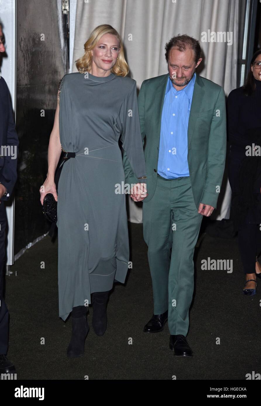 New York, NY, USA. 8 janvier, 2017. Cate Blanchett, Andrew Upton présente à l'ouverture actuelle nuit sur Broadway, l'Barrymore Theatre, New York, NY 8 Janvier, 2017. © Derek Storm/Everett Collection/Alamy Live News Banque D'Images