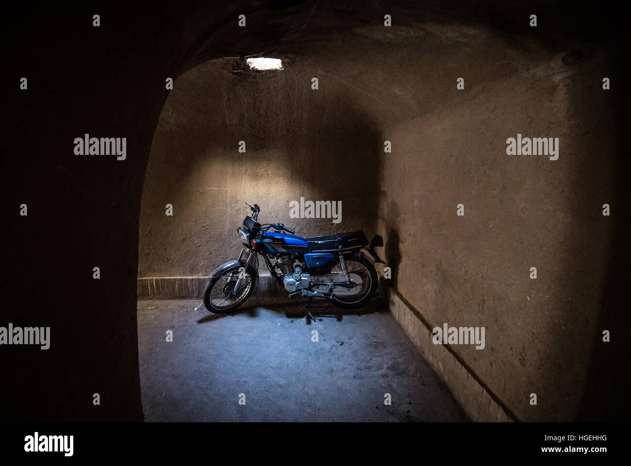 Moto Honda CG125 À Kashan, ville capitale du comté d'Iran Kashan Banque D'Images