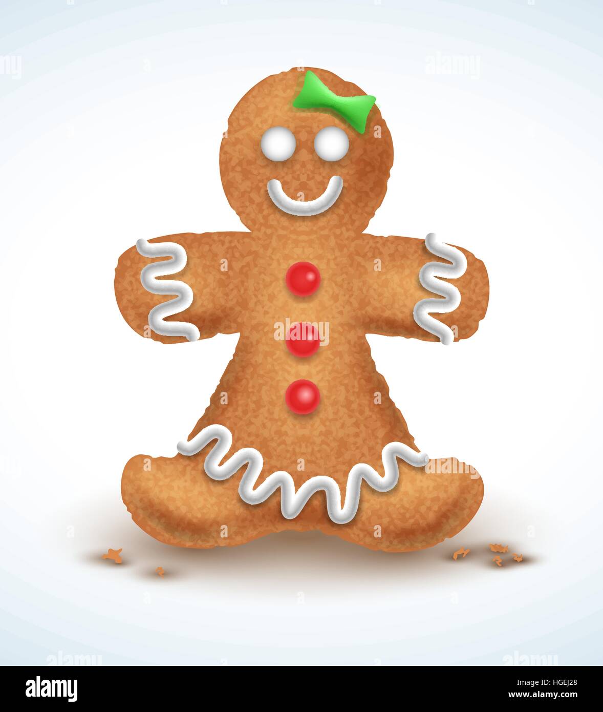 Gingerbread Man couleur décoration glaçage. Maison de vacances en forme de cookie . Illustration vecteur qualitatif s pour le nouvel an, noël, hiver, cuisine, Eve, de l'alimentation, Silvester, etc Illustration de Vecteur