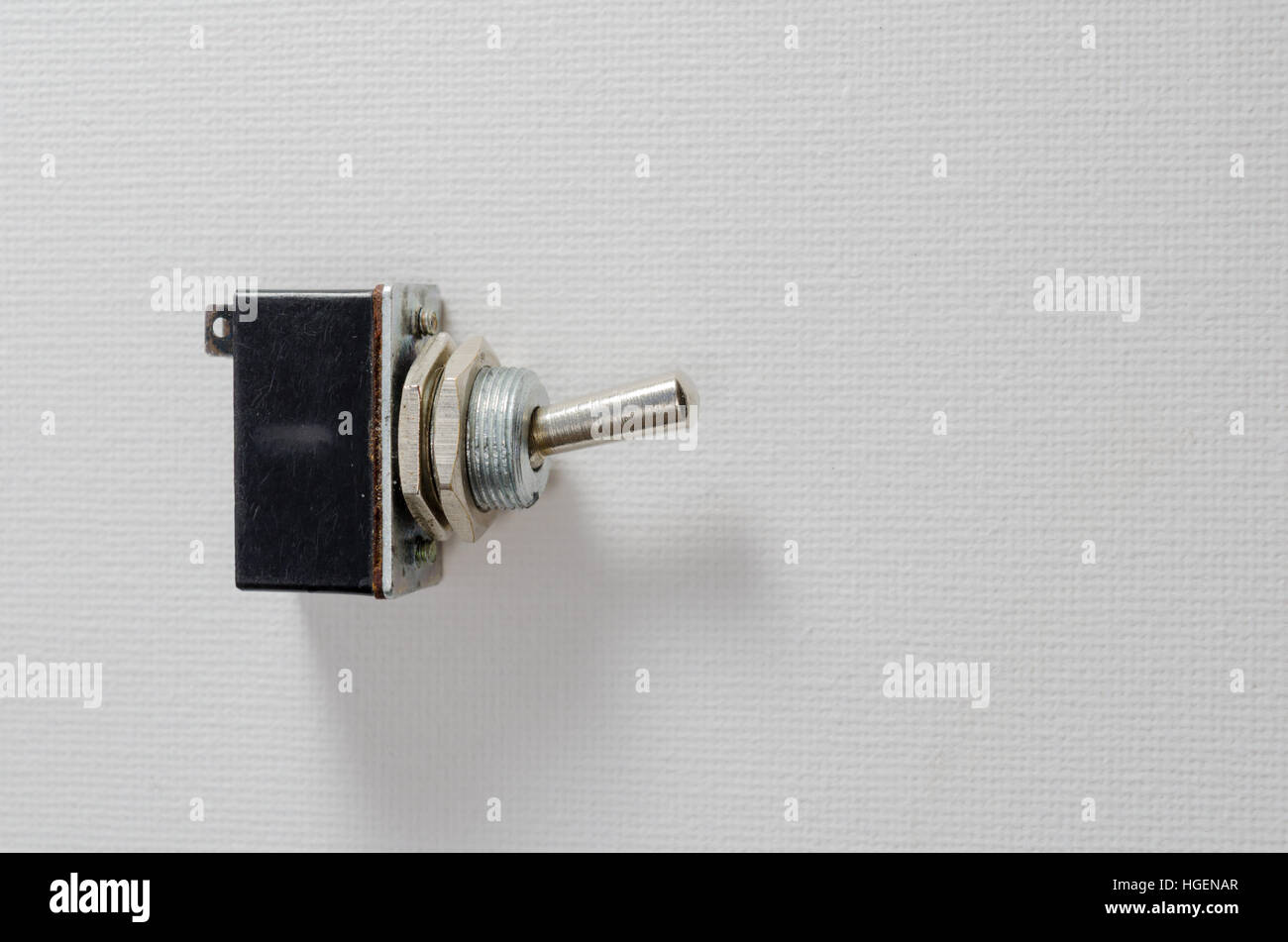 Un studio photo d'un vieux métal interrupteur à bascule Banque D'Images