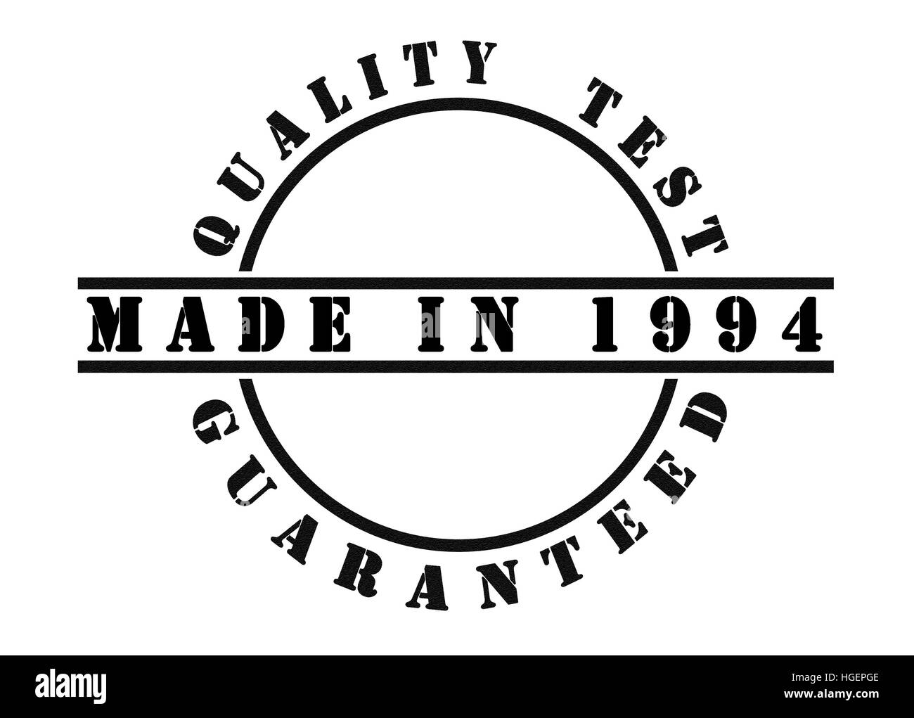 Faites en 1994, écrite à l'encre noire Banque D'Images