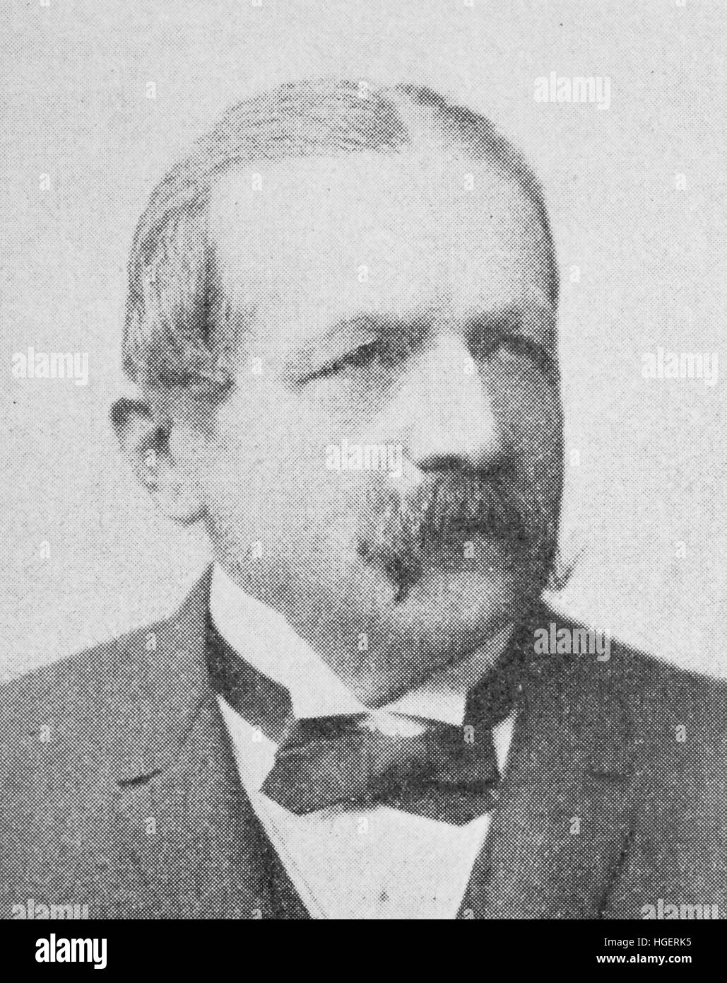 Richard Eduard Koch, à partir de 1908 par Koch, né le 15 septembre 1834 ; mort le 15 octobre 1910, a été de 1890 à 1908 président de la Reichsbank, reproduction d'une photo de l'année 1895, l'amélioration numérique Banque D'Images