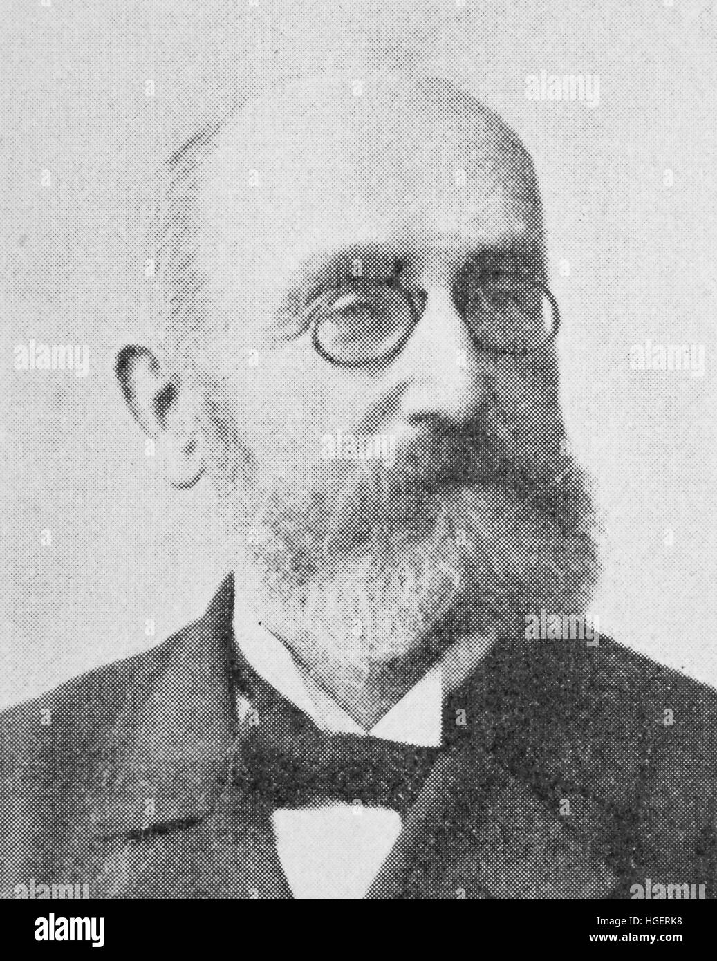 Paul Dehn, né en 1848, écrivain allemand, reproduction d'une photo de l'année 1895, l'amélioration numérique Banque D'Images