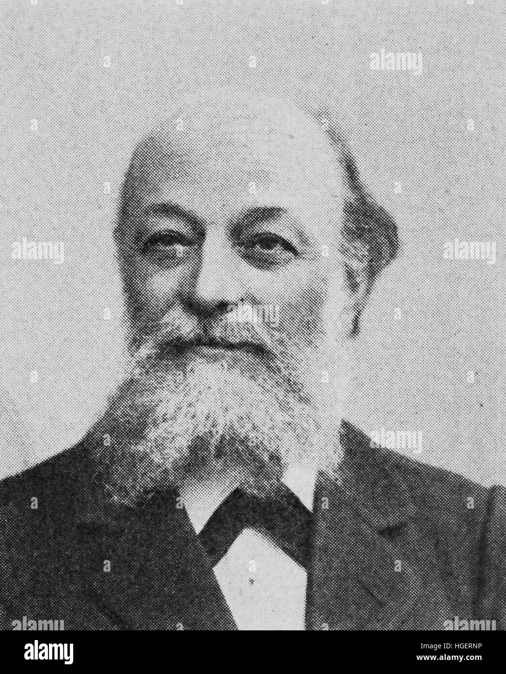 Mariage Hermann, né en 1834, professeur et écrivain de l'Huettenkunde, travail des métaux, reproduction d'une photo de l'année 1895, l'amélioration numérique Banque D'Images