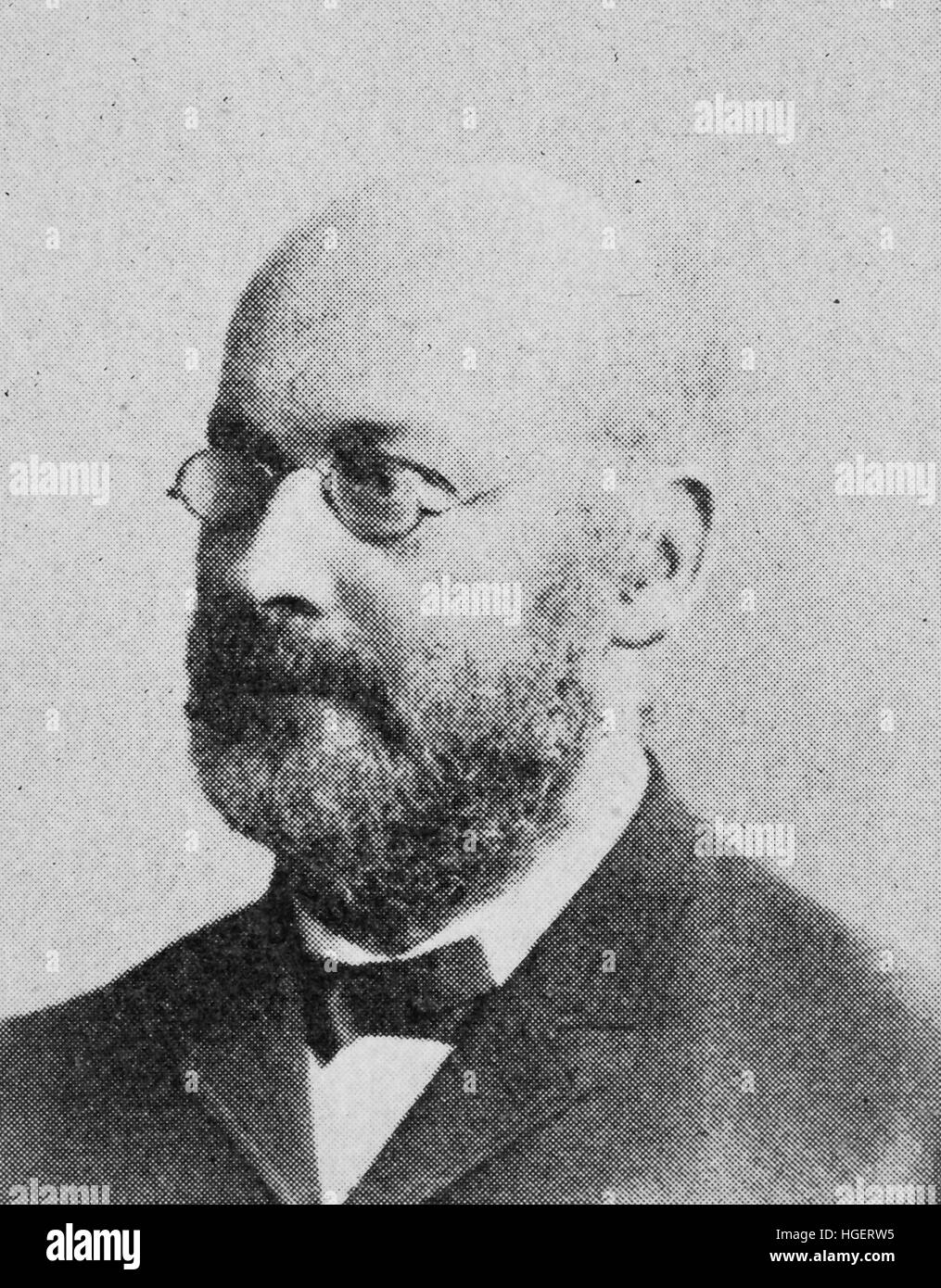 Alfred Kirchhoff, 23 mai 1838 - 8 février 1907, était un naturaliste et géographe allemand., reproduction d'une photo de l'année 1895, l'amélioration numérique Banque D'Images
