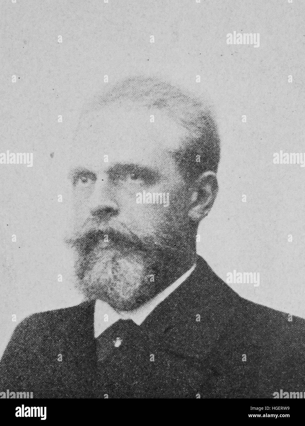 Alexander Georg Supan, 3 mars 1847 - 7 juillet 1920, est un géographe, reproduction d'une photo de l'année 1895, l'amélioration numérique Banque D'Images