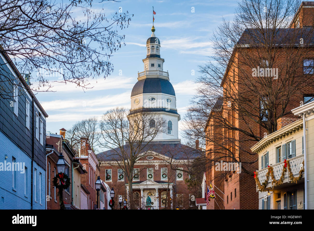 Le Maryland State House, à Annapolis, Maryland. Banque D'Images