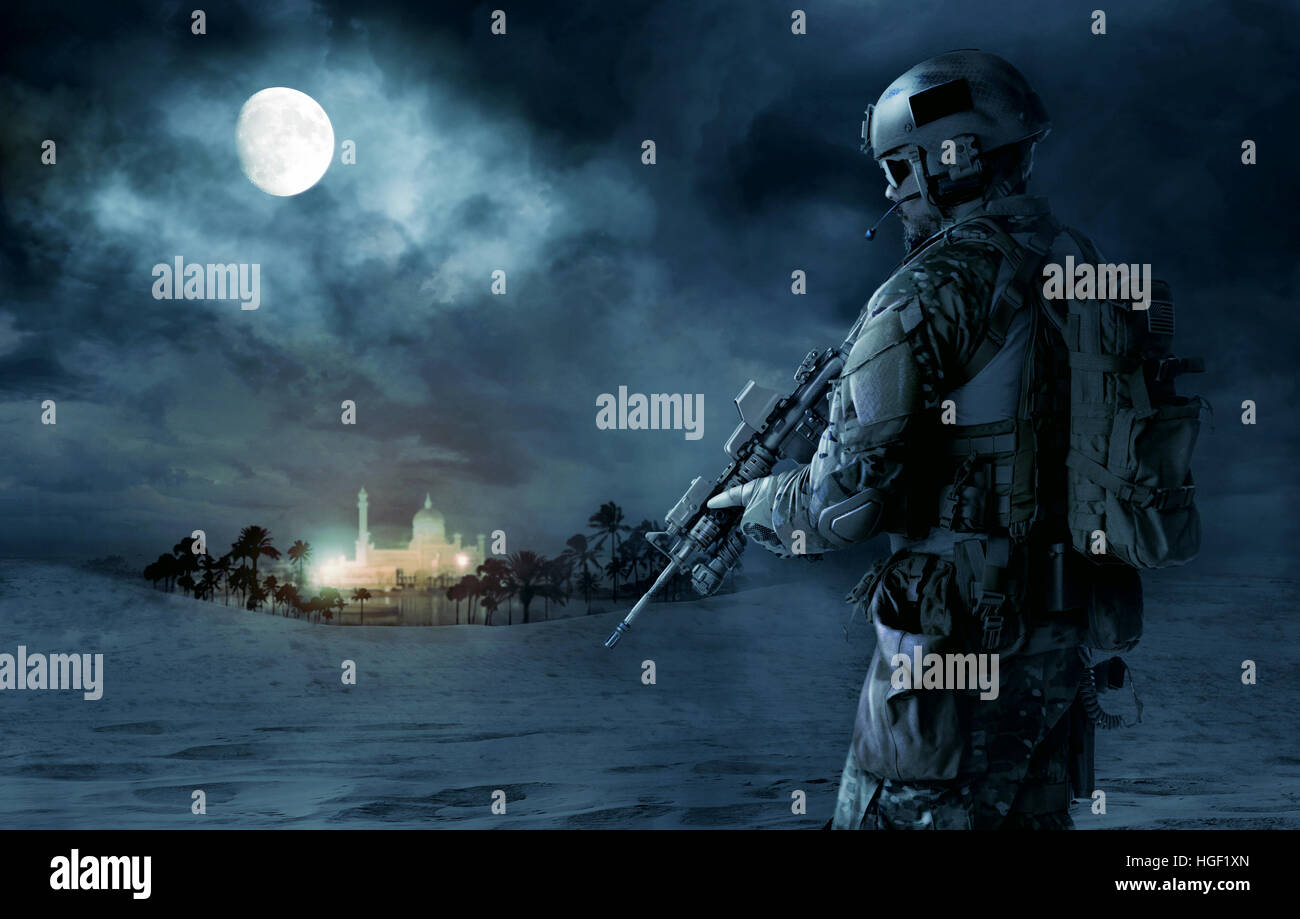 US Army Green Beret Banque D'Images