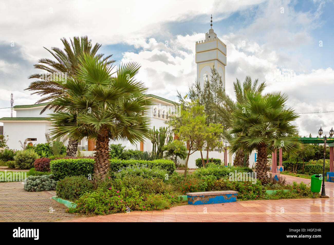 L'une des mosquées de Sidi Ifni sur la côte du Maroc Banque D'Images